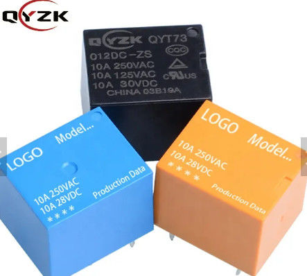 вольт 5v DC 48v 24v 12 Pin T73 Pcb 5 реле JQC-3F Spdt переключения 12v электромагнитный